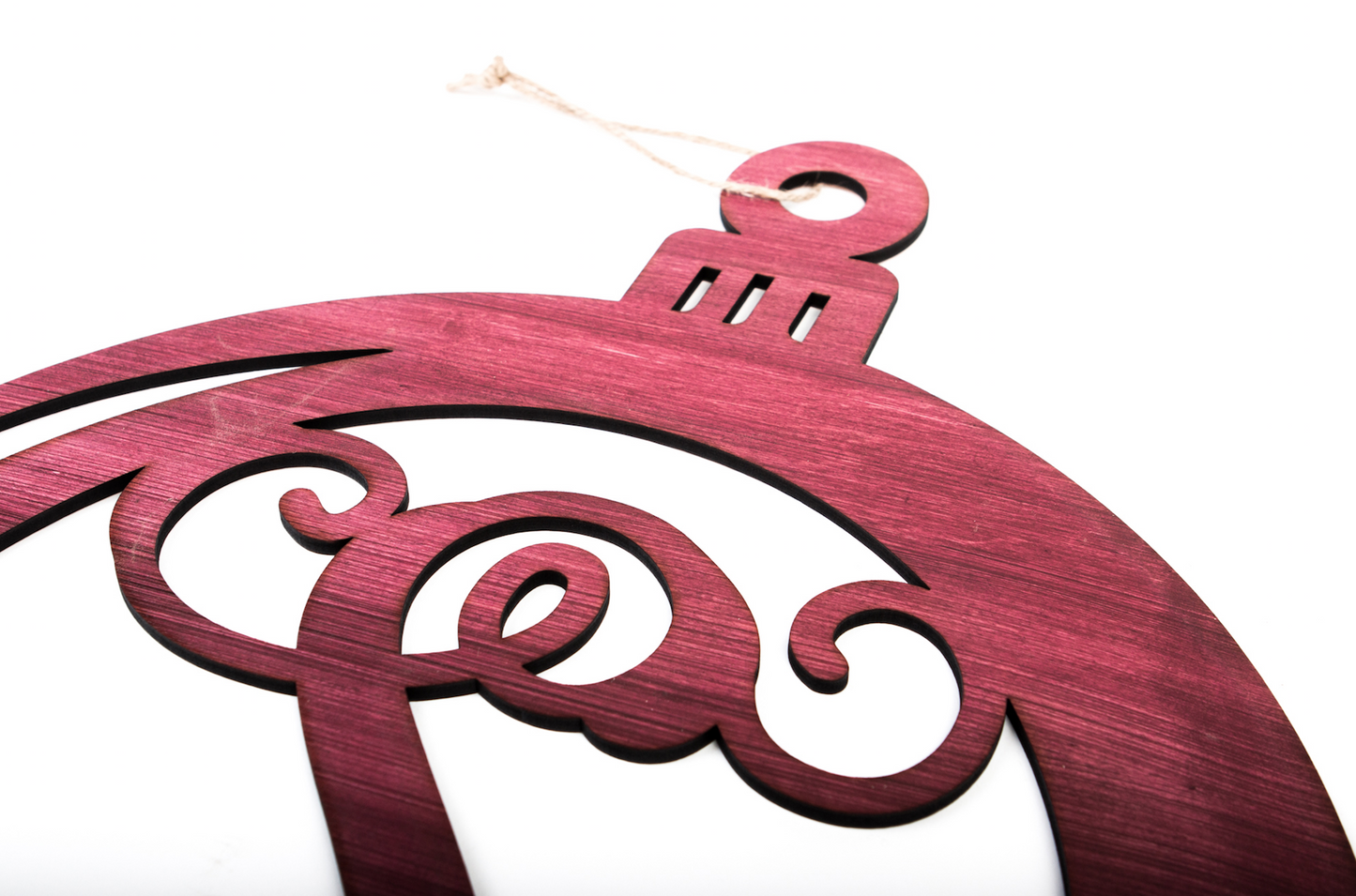 Monogrammed Ornament Door Decor