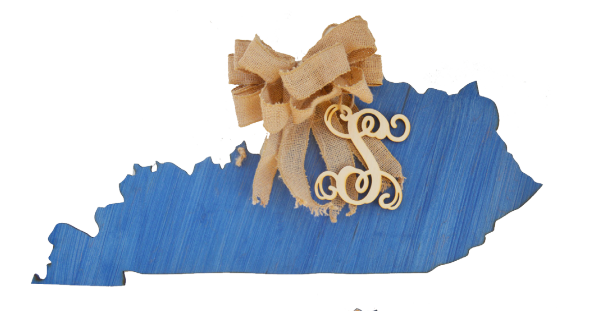 Solid Wood KY with embellishment