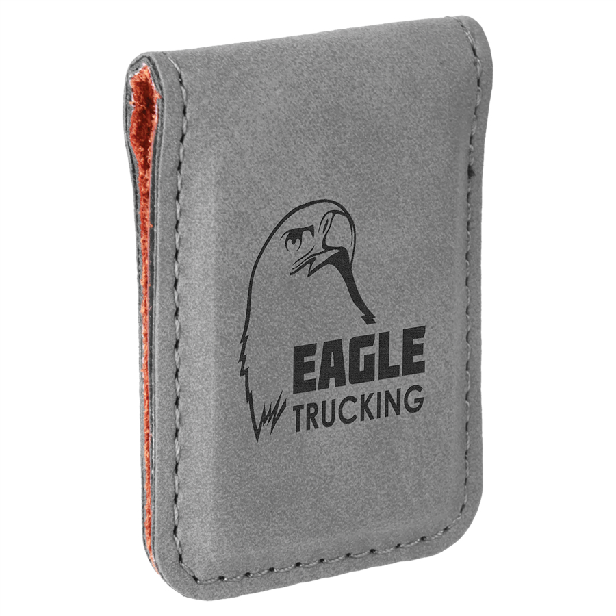 Laserable Leatherette Money Clip 1 3/4" x 2 1/2"