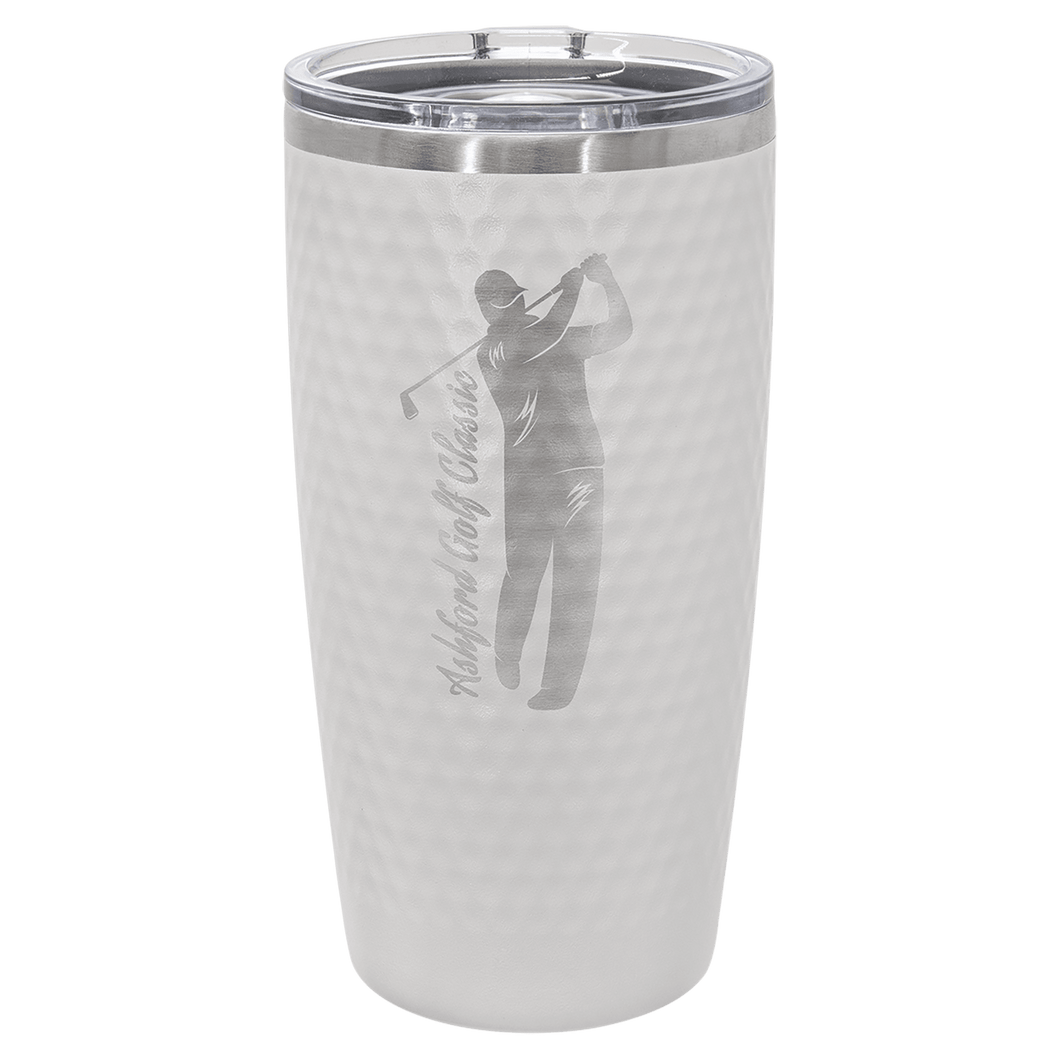 Polar Camel 20 oz. Golf Tumbler with Dimples and Slider Lid