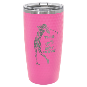 Polar Camel 20 oz. Golf Tumbler with Dimples and Slider Lid