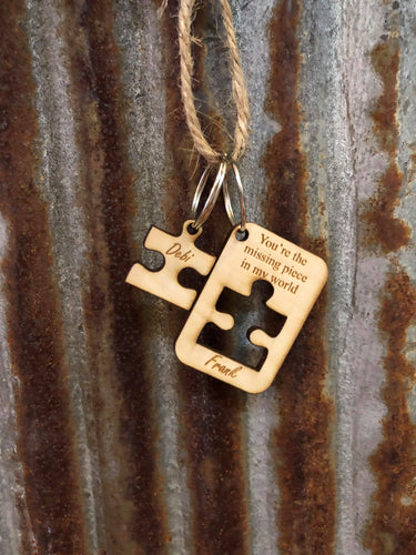 Missing Puzzle Piece Keychain