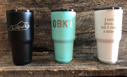 Engraved 30oz. tumbler