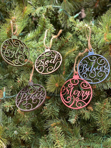Holiday Word Ornaments