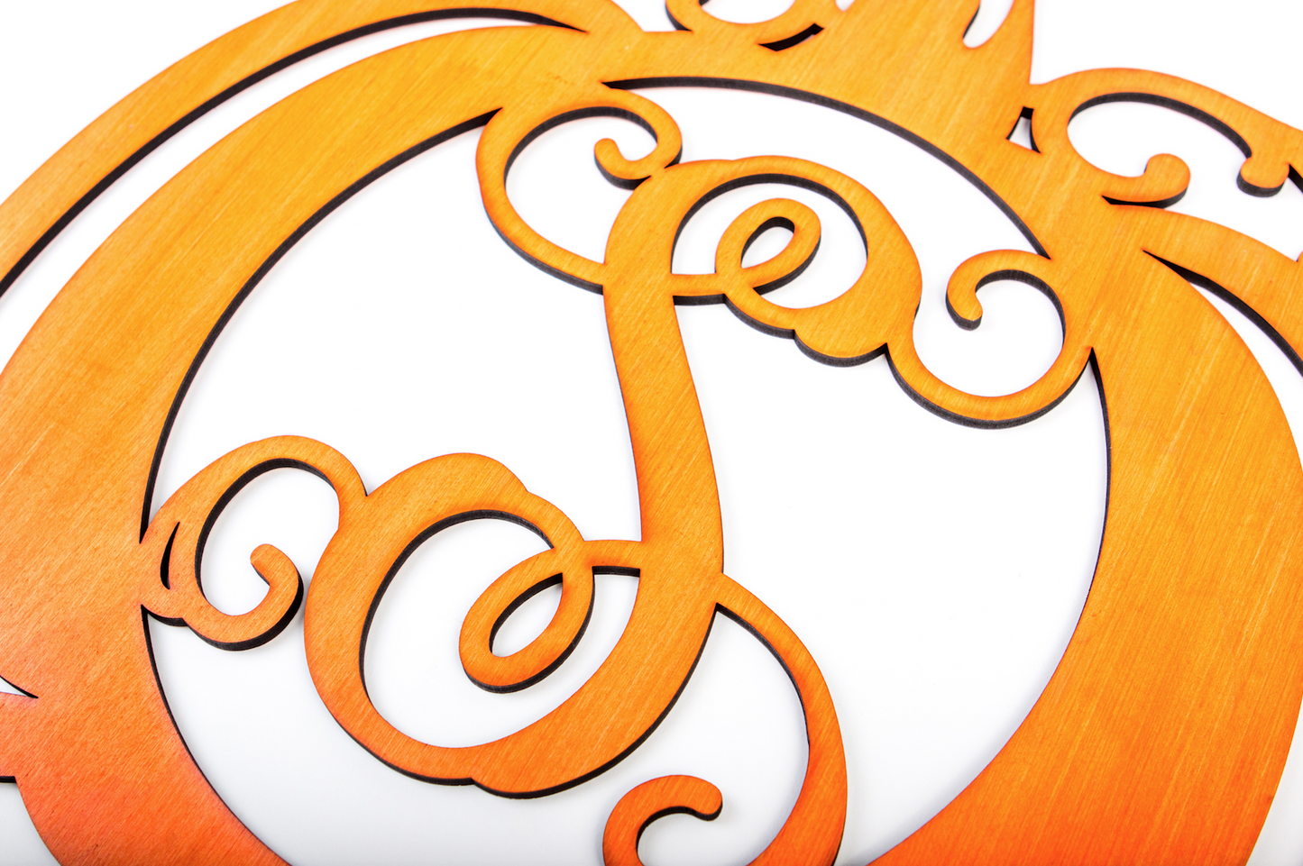 Monogrammed Pumpkin Door Decor
