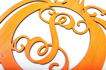 Monogrammed Pumpkin Door Decor