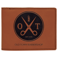 Load image into Gallery viewer, Laserable Leatherette Bi-Fold Wallet w/Flip ID