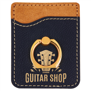 Leatherette Phone Wallet with Ring