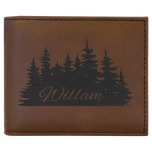 Load image into Gallery viewer, Laserable Leatherette Bi-Fold Wallet w/Flip ID