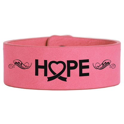 Laserable Leatherette Cuff Bracelet
