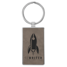 Load image into Gallery viewer, Laserable Leatherette/Metal Rectangle Keychain