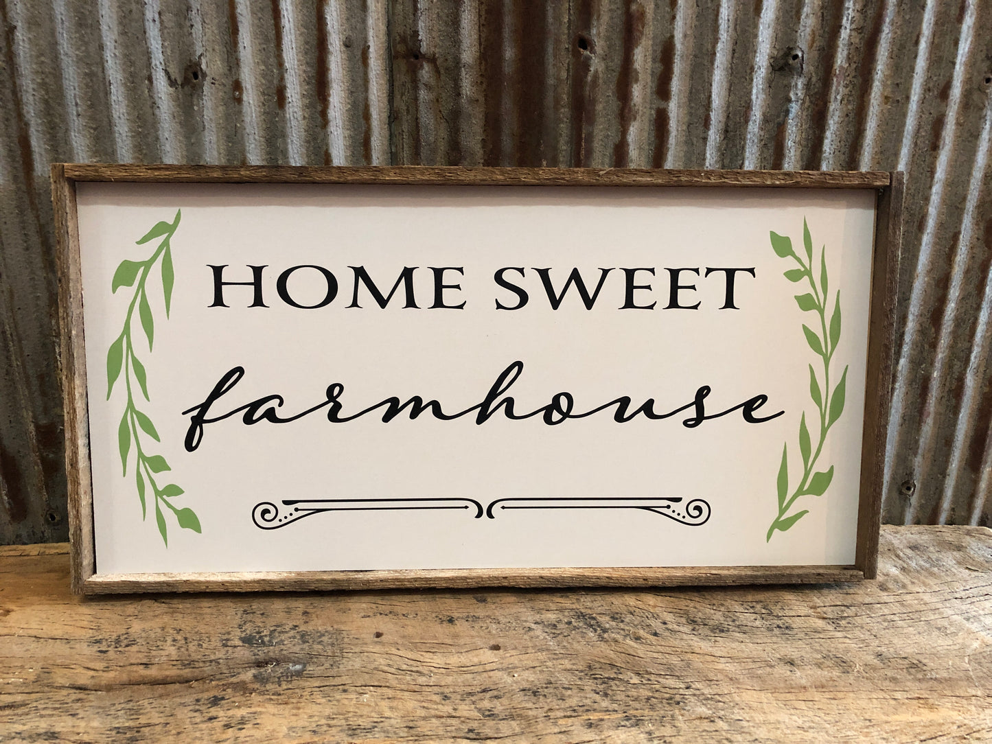 Wooden framed signs 24x12