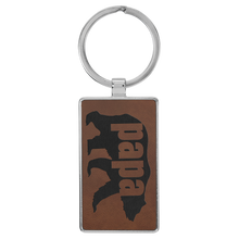Load image into Gallery viewer, Laserable Leatherette/Metal Rectangle Keychain