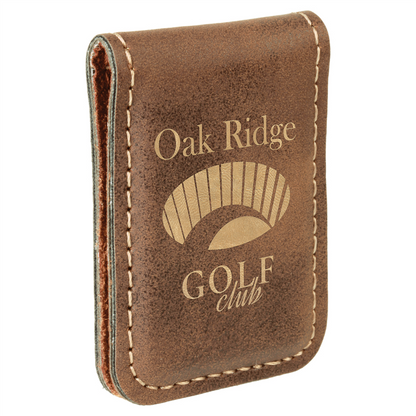 Laserable Leatherette Money Clip 1 3/4" x 2 1/2"