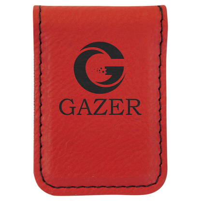 Laserable Leatherette Money Clip 1 3/4" x 2 1/2"