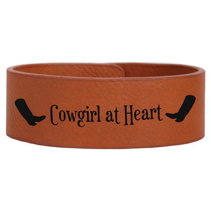 Laserable Leatherette Cuff Bracelet