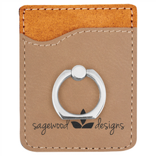 Load image into Gallery viewer, Leatherette Phone Wallet with Ring