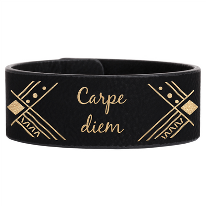 Laserable Leatherette Cuff Bracelet