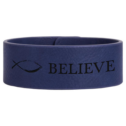 Laserable Leatherette Cuff Bracelet