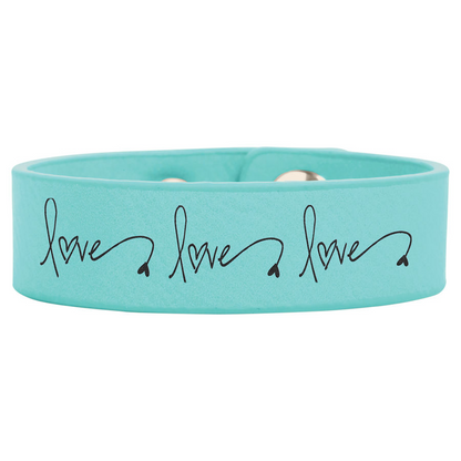 Laserable Leatherette Cuff Bracelet