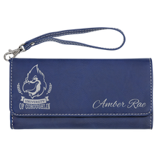 Load image into Gallery viewer, 7 1/2&quot; x 4&quot; Laserable Leatherette Wallet with Strap