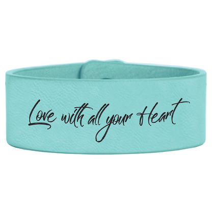 Laserable Leatherette Cuff Bracelet